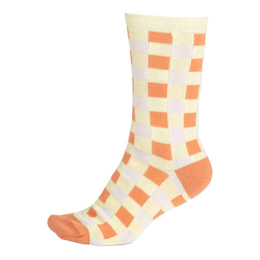 Yellow checkered socks
